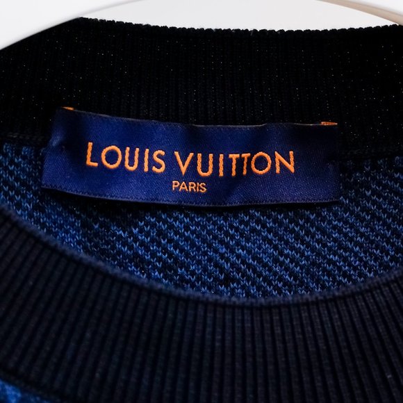 Louis Vuitton Blue Damier Salt Print Sweater - Picture 4 of 15